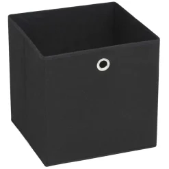 vidaXL Opbergboxen 4 st 28x28x28 cm nonwoven stof zwart