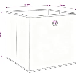 vidaXL Opbergboxen 4 st 28x28x28 cm nonwoven stof babyblauw