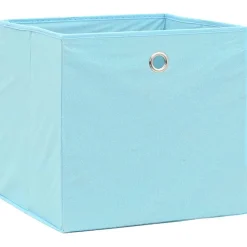 vidaXL Opbergboxen 4 st 28x28x28 cm nonwoven stof babyblauw
