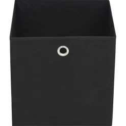 vidaXL Opbergboxen 4 st 32x32x32 cm nonwoven stof zwart