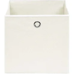 vidaXL Opbergboxen 4 st 32x32x32 cm stof wit