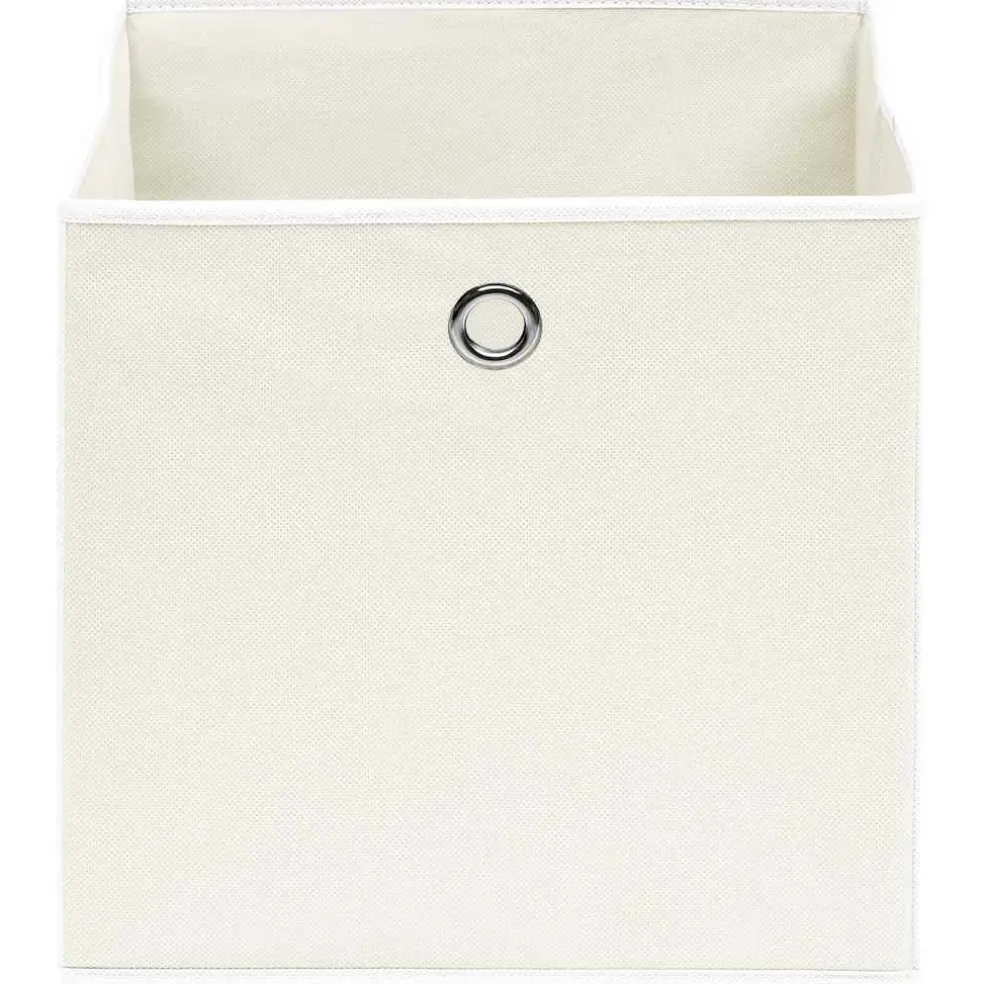 vidaXL Opbergboxen 4 st 32x32x32 cm stof wit