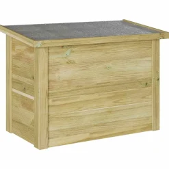 vidaXL Opbergbox Geïmpregneerd grenenhout 80 x 44,5 x 57,5 cm Naturel