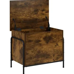 vidaXL Opbergbox Gerookt eiken 80 x 40 x 49,5 cm Bewerkt hout