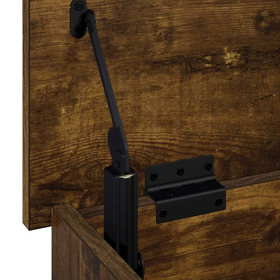vidaXL Opbergbox Gerookt eiken 80 x 40 x 49,5 cm Bewerkt hout