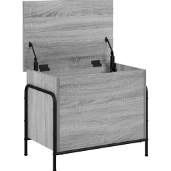 vidaXL Opbergbox Grijs Sonoma 80 x 40 x 49,5 cm Bewerkt hout