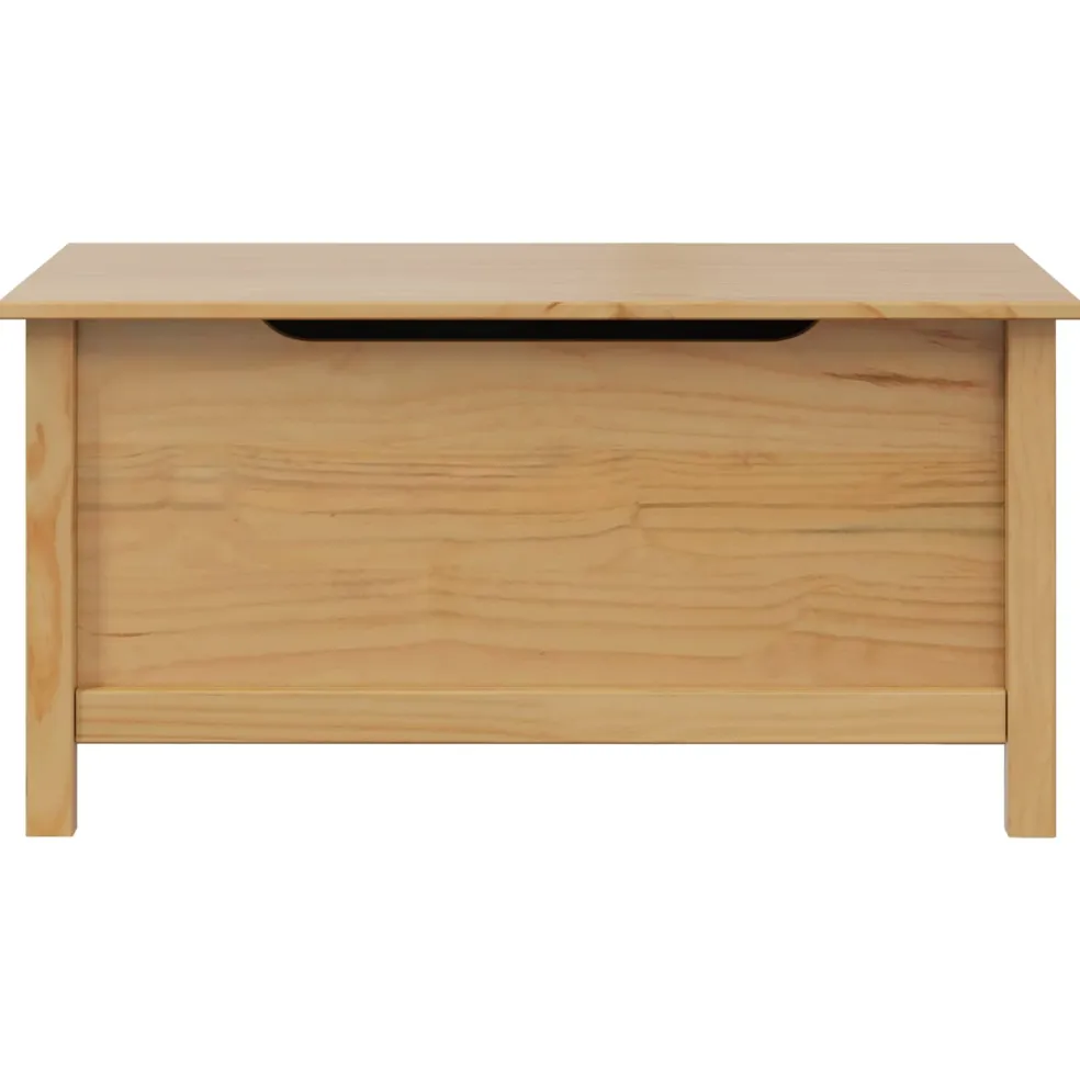 vidaXL Opbergbox HILL Honingbruin 90 x 40 x 45 cm Massief grenenhout