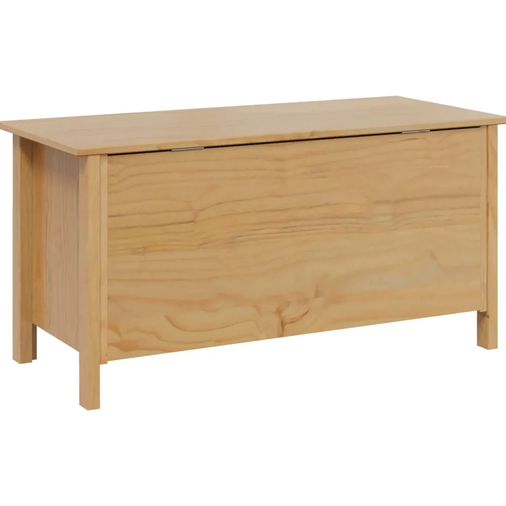 vidaXL Opbergbox HILL Honingbruin 90 x 40 x 45 cm Massief grenenhout