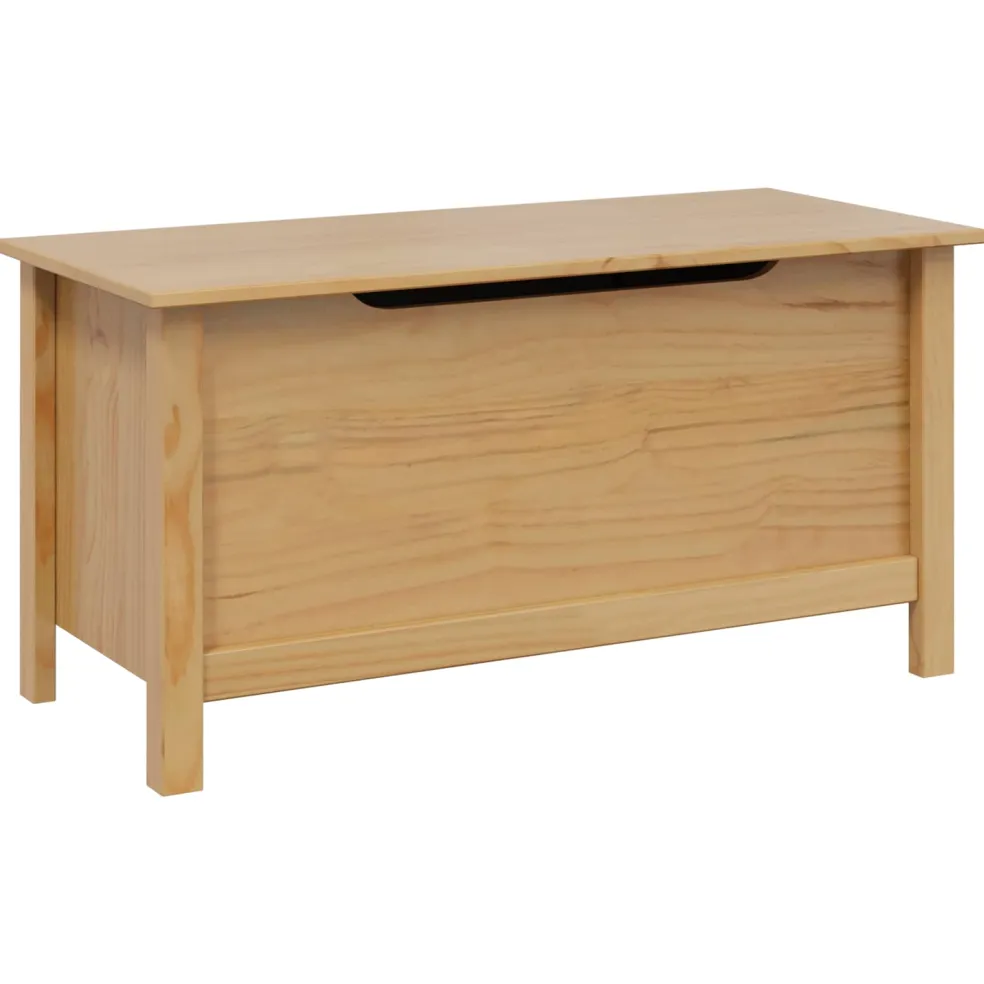 vidaXL Opbergbox HILL Honingbruin 90 x 40 x 45 cm Massief grenenhout