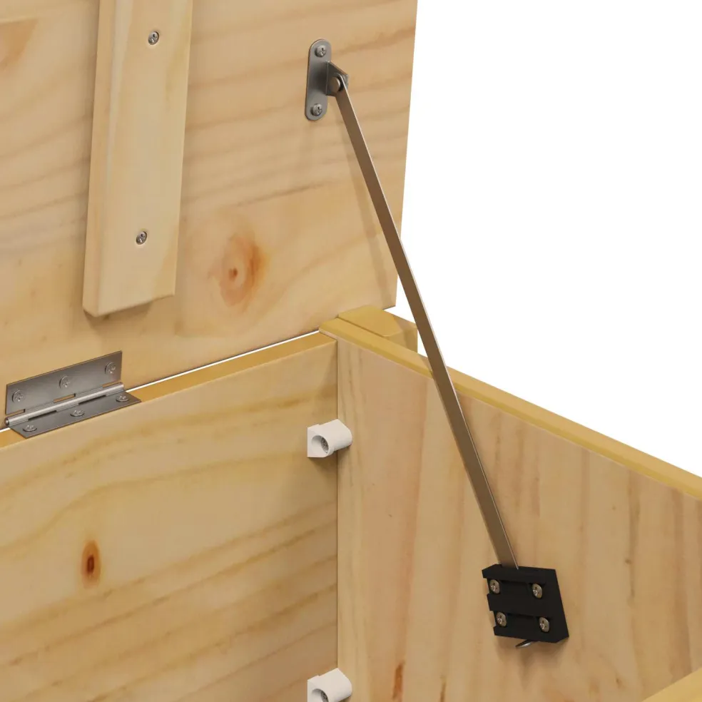 vidaXL Opbergbox HILL Honingbruin 90 x 40 x 45 cm Massief grenenhout