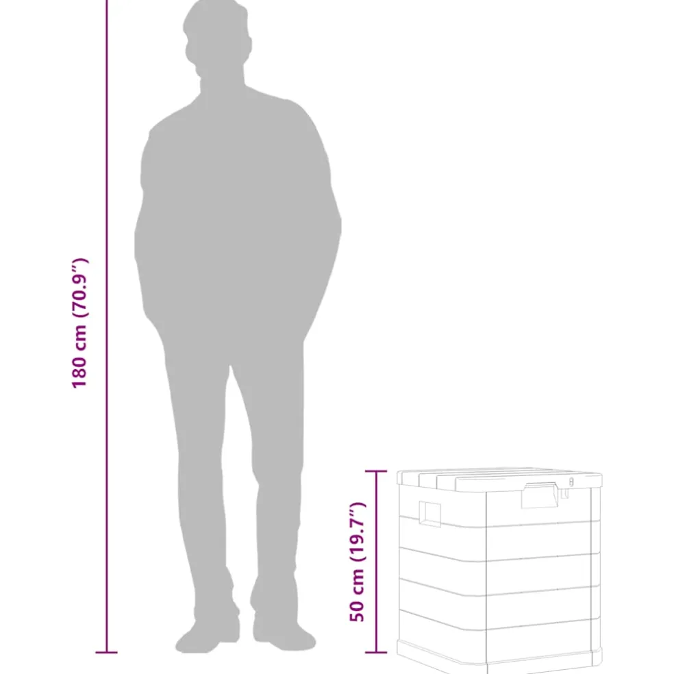 vidaXL Opbergbox 90 L antraciet
