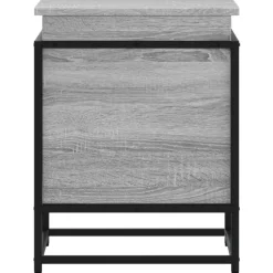 vidaXL Opbergbox met deksel 40x40x51,5 cm bewerkt hout grijs sonoma