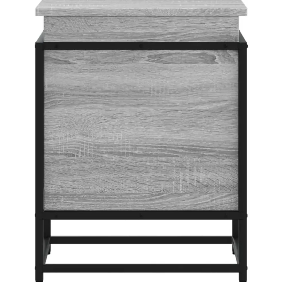 vidaXL Opbergbox met deksel 40x40x51,5 cm bewerkt hout grijs sonoma