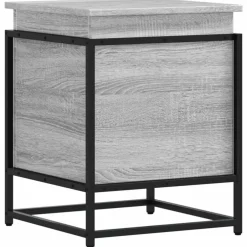 vidaXL Opbergbox met deksel 40x40x51,5 cm bewerkt hout grijs sonoma