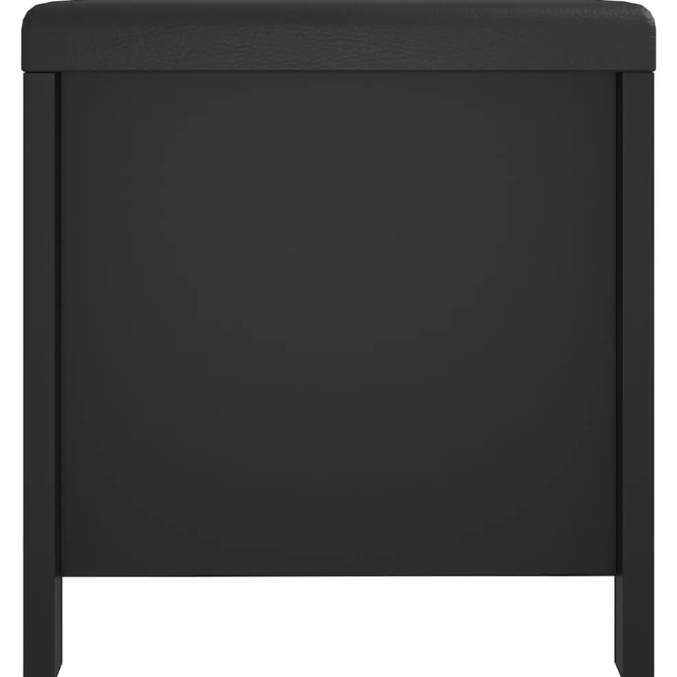 vidaXL Opbergbox met kussen 105x40x45 cm bewerkt hout zwart