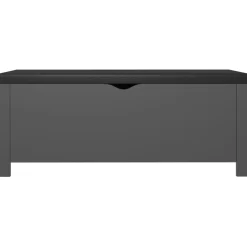 vidaXL Opbergbox met kussen 105x40x45 cm bewerkt hout grijs