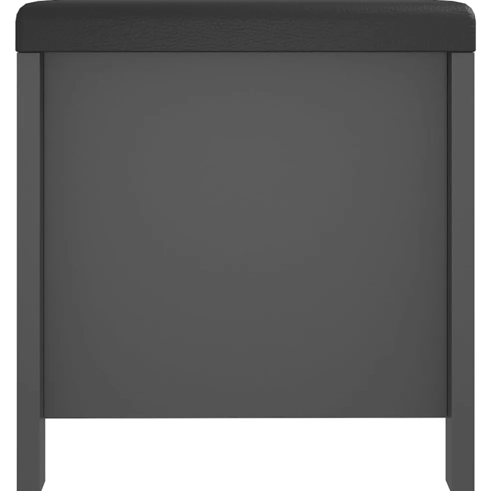 vidaXL Opbergbox met kussen 105x40x45 cm bewerkt hout grijs