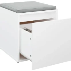 vidaXL Opbergbox met lade 40,5x40x40 cm bewerkt hout wit