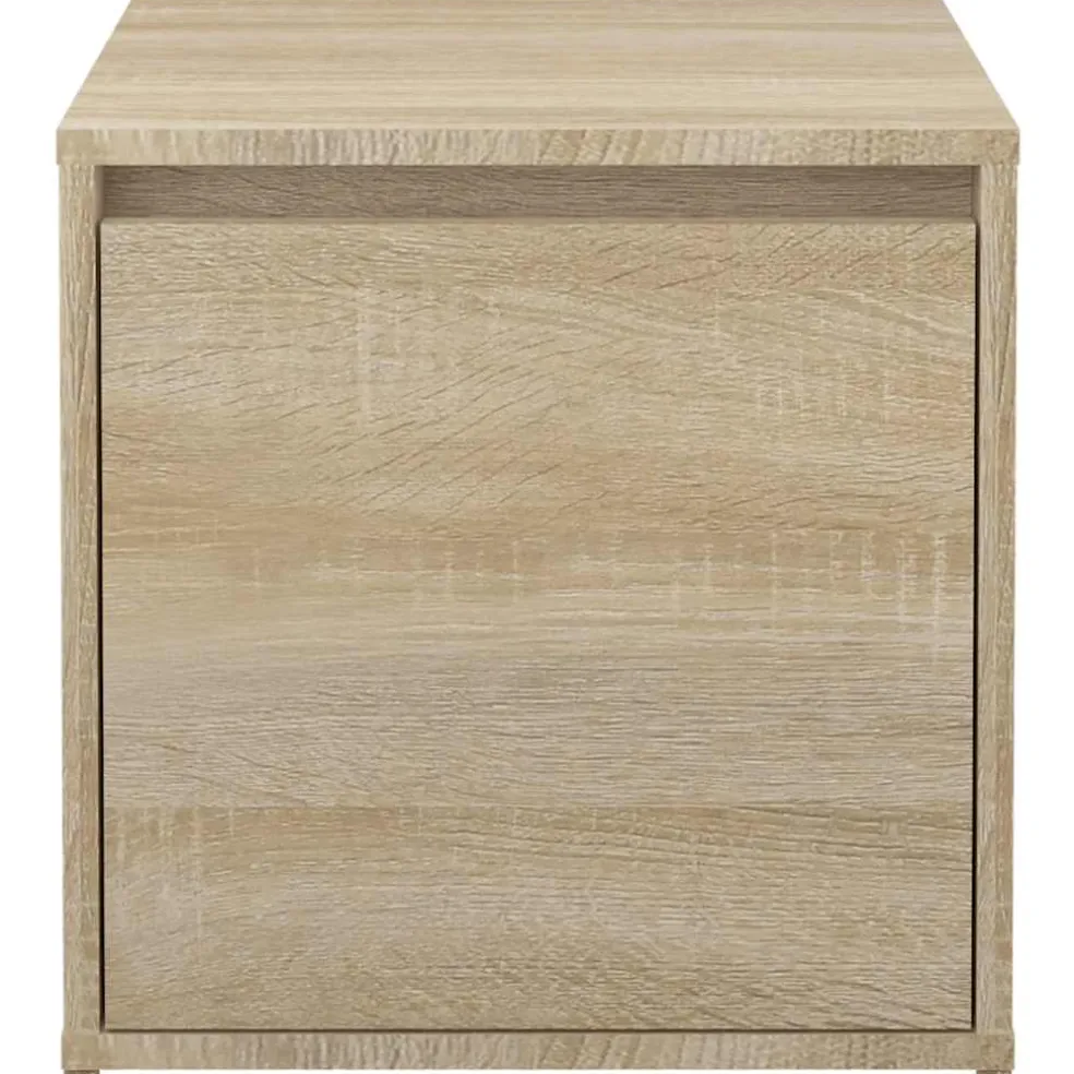vidaXL Opbergbox met lade 40,5x40x40 cm bewerkt hout sonoma eikenkleur