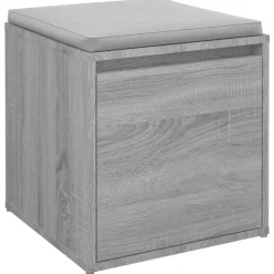 vidaXL Opbergbox met lade 40,5x40x40 cm bewerkt hout artisanaal eiken
