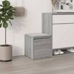 vidaXL Opbergbox met lade 40,5x40x40 cm bewerkt hout artisanaal eiken