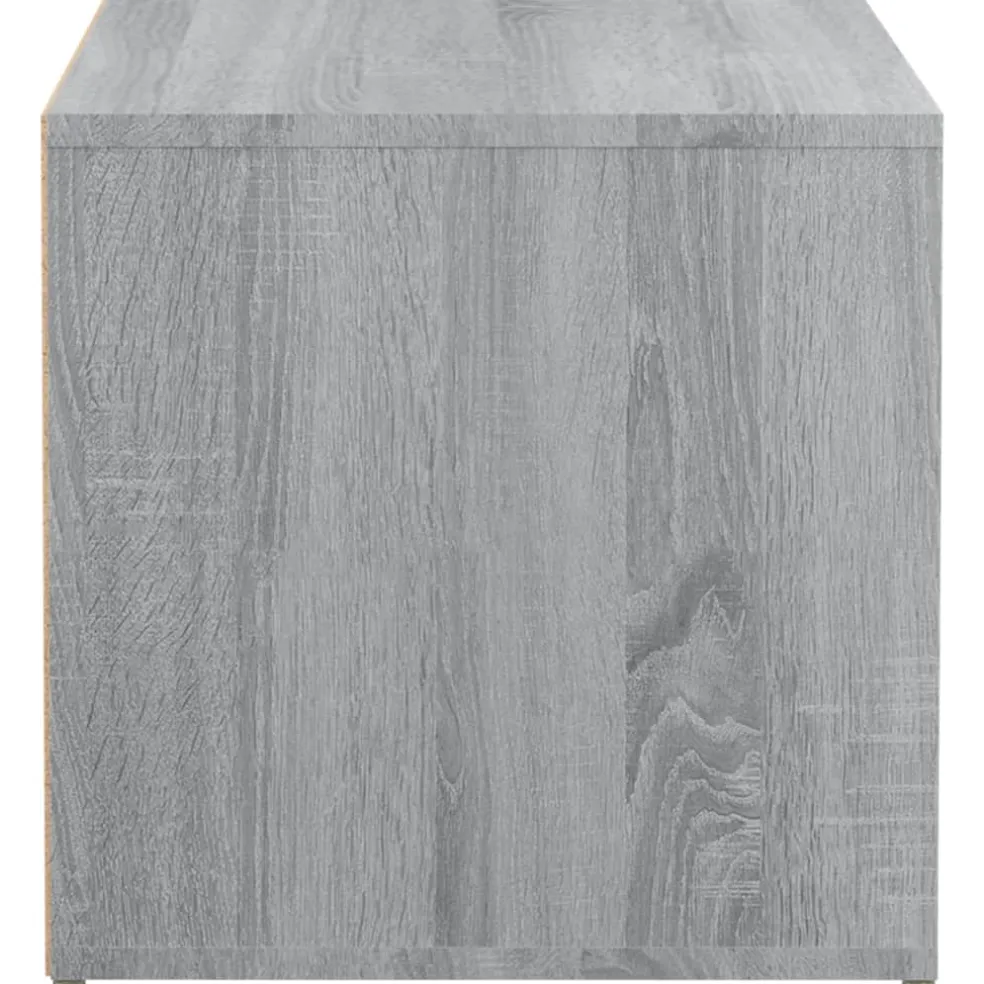 vidaXL Opbergbox met lade 40,5x40x40 cm bewerkt hout grijs sonoma eik