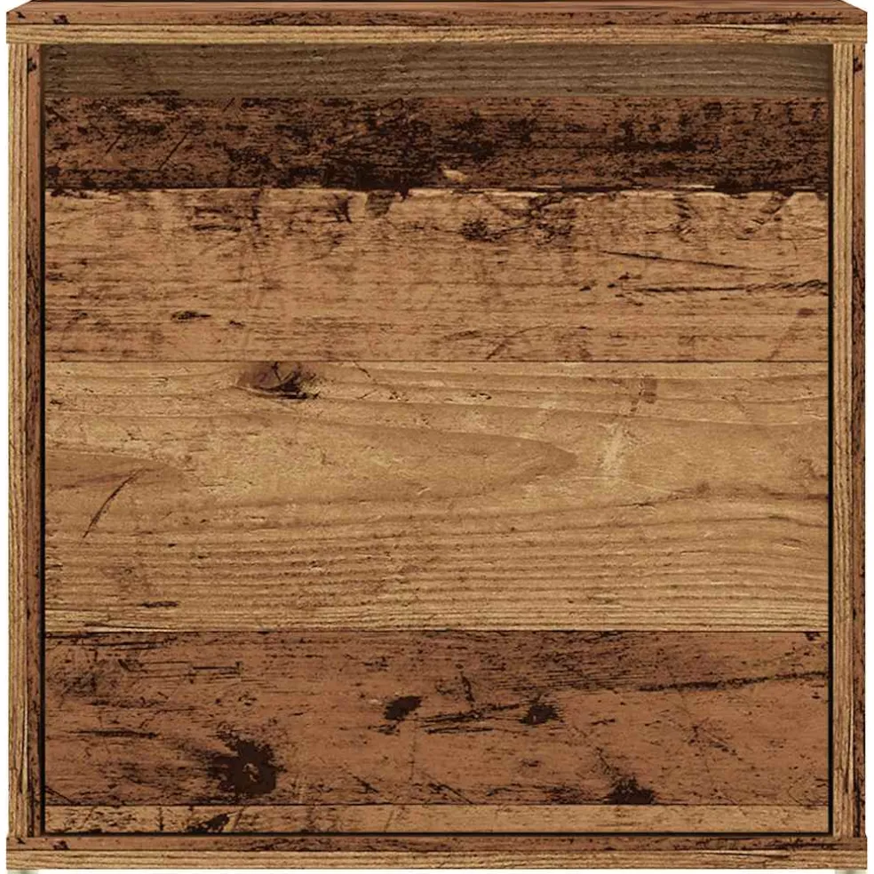 vidaXL Opbergbox met lade 40,5x40x40 cm bewerkt hout oud houtkleurig