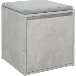 vidaXL Opbergbox met lade 40,5x40x40 cm bewerkt hout betongrijs