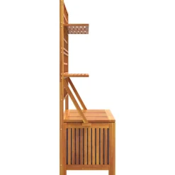 vidaXL Opbergbox met latwerk 99x50x160 cm massief acaciahout