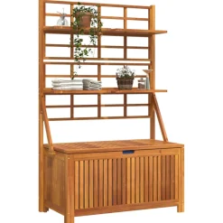 vidaXL Opbergbox met latwerk 99x50x160 cm massief acaciahout