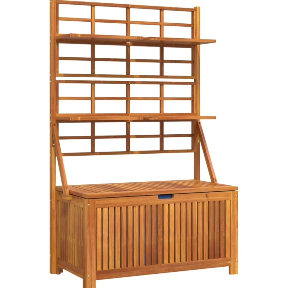 vidaXL Opbergbox met latwerk 99x50x160 cm massief acaciahout