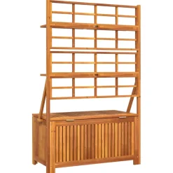 vidaXL Opbergbox met latwerk 99x50x160 cm massief acaciahout