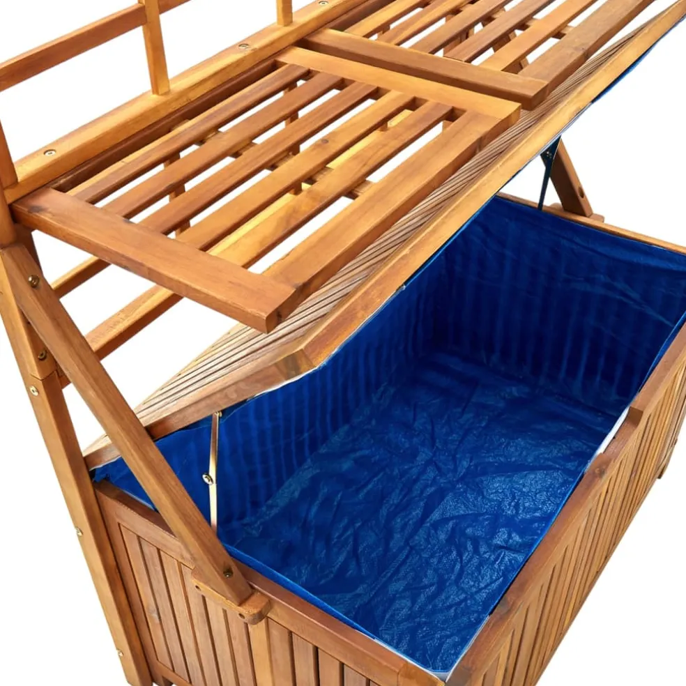 vidaXL Opbergbox met latwerk 99x50x160 cm massief acaciahout