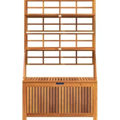 vidaXL Opbergbox met latwerk 99x50x160 cm massief acaciahout