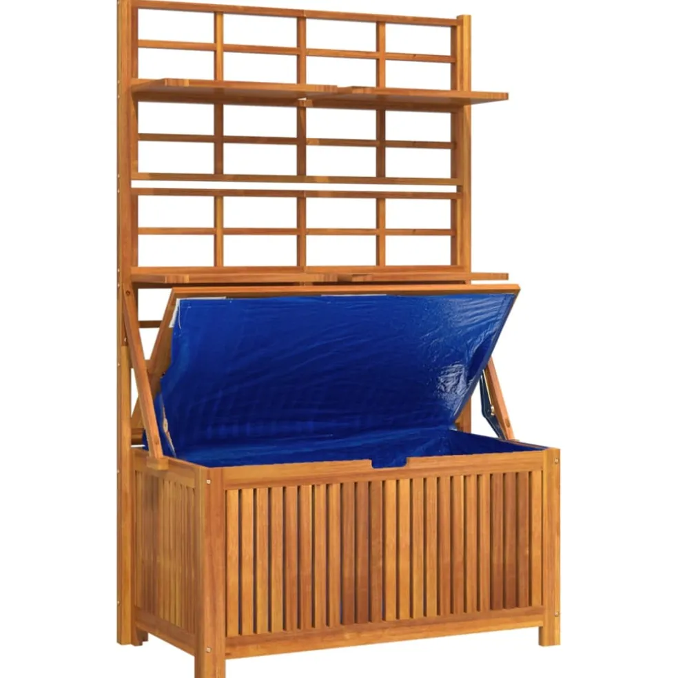 vidaXL Opbergbox met latwerk 99x50x160 cm massief acaciahout