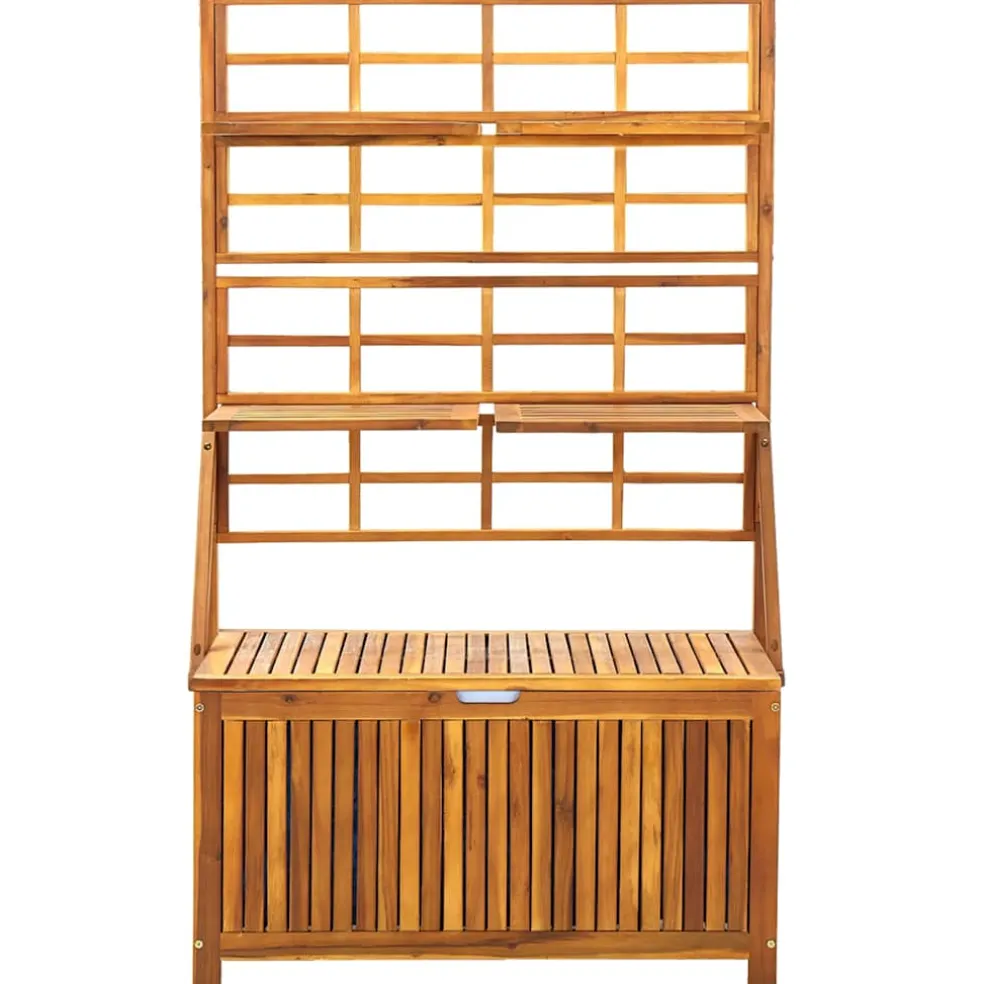 vidaXL Opbergbox met latwerk 99x55x160 cm massief acaciahout
