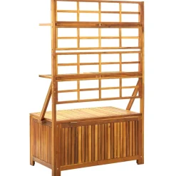 vidaXL Opbergbox met latwerk 99x55x160 cm massief acaciahout