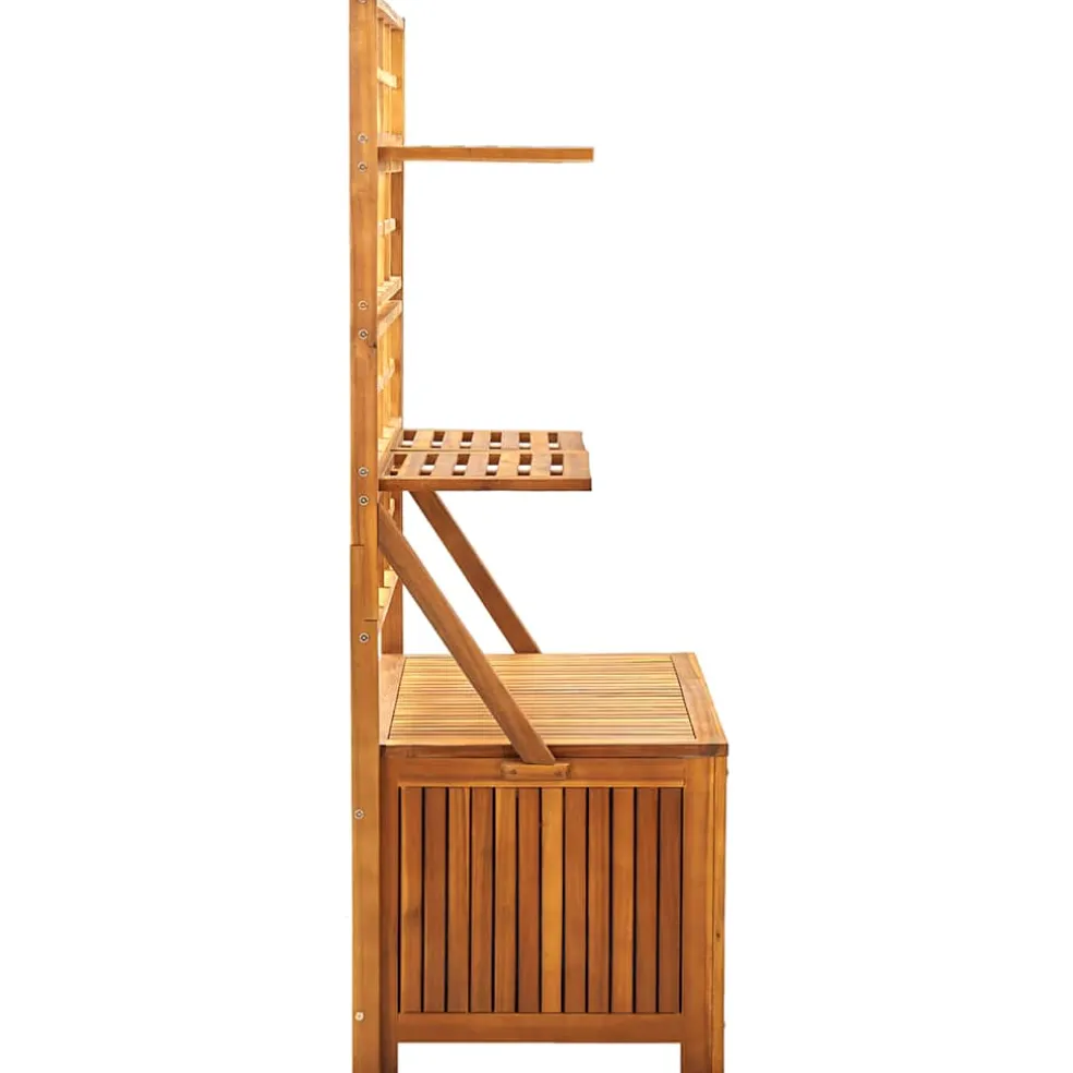 vidaXL Opbergbox met latwerk 99x55x160 cm massief acaciahout