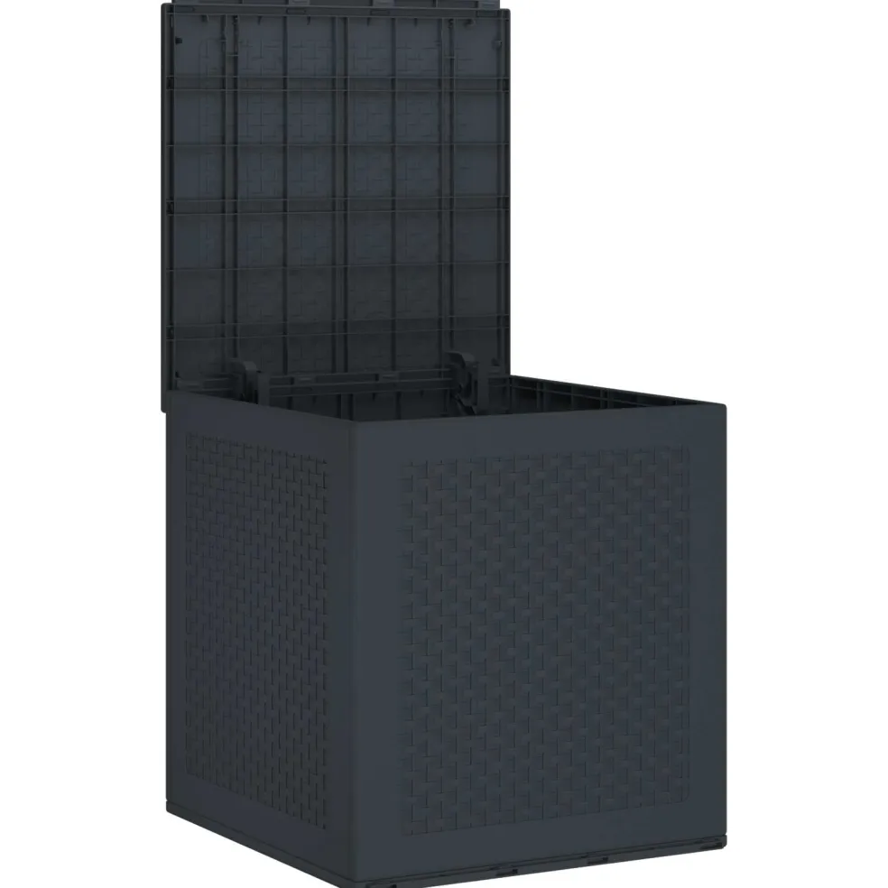 vidaXL Opbergbox met opslag Antraciet 55 x 53 x 57 cm Polypropyleen