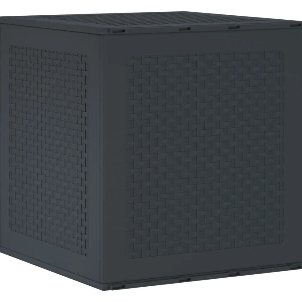 vidaXL Opbergbox met opslag Antraciet 55 x 53 x 57 cm Polypropyleen