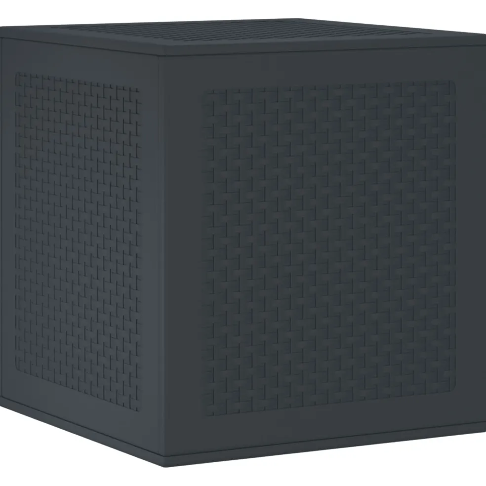 vidaXL Opbergbox met opslag Antraciet 55 x 53 x 57 cm Polypropyleen