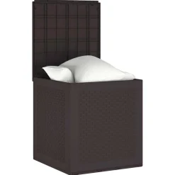 vidaXL Opbergbox met opslag Bruin 55 x 53 x 57 cm Polypropyleen