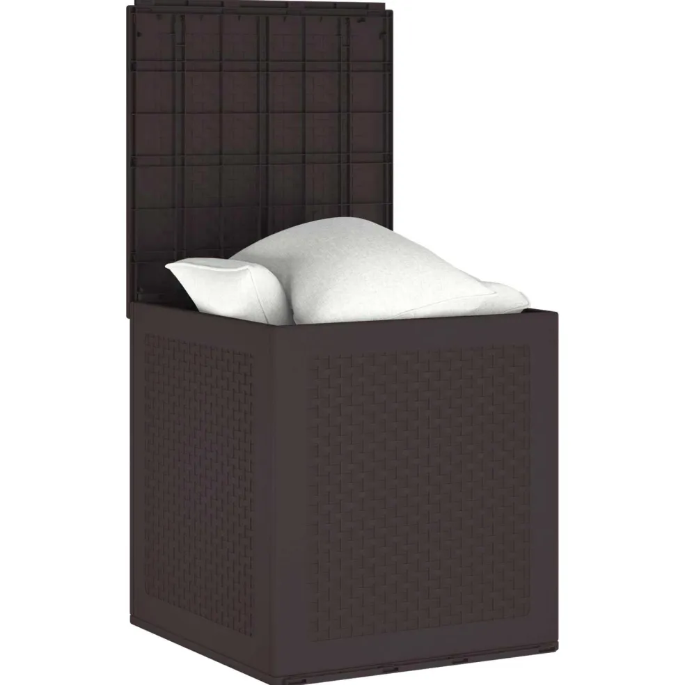 vidaXL Opbergbox met opslag Bruin 55 x 53 x 57 cm Polypropyleen