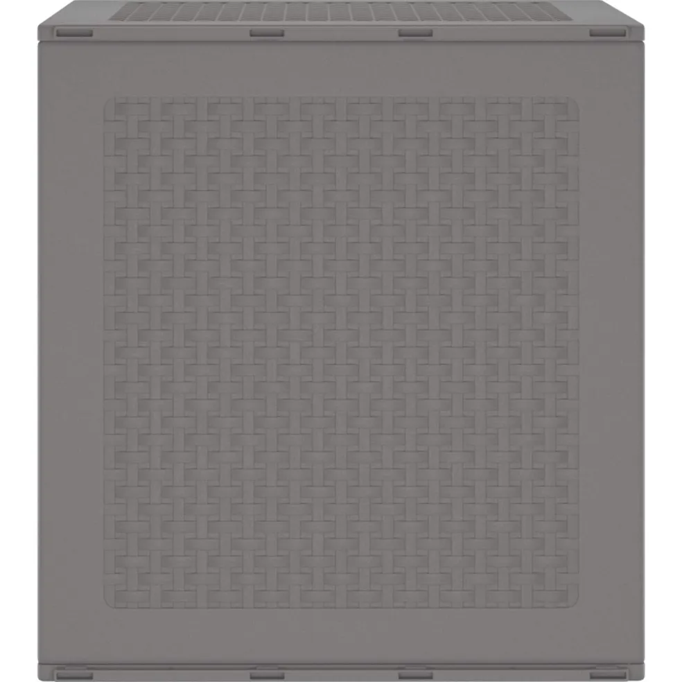 vidaXL Opbergbox met opslag Lichtgrijs 55 x 53 x 57 cm Polypropyleen