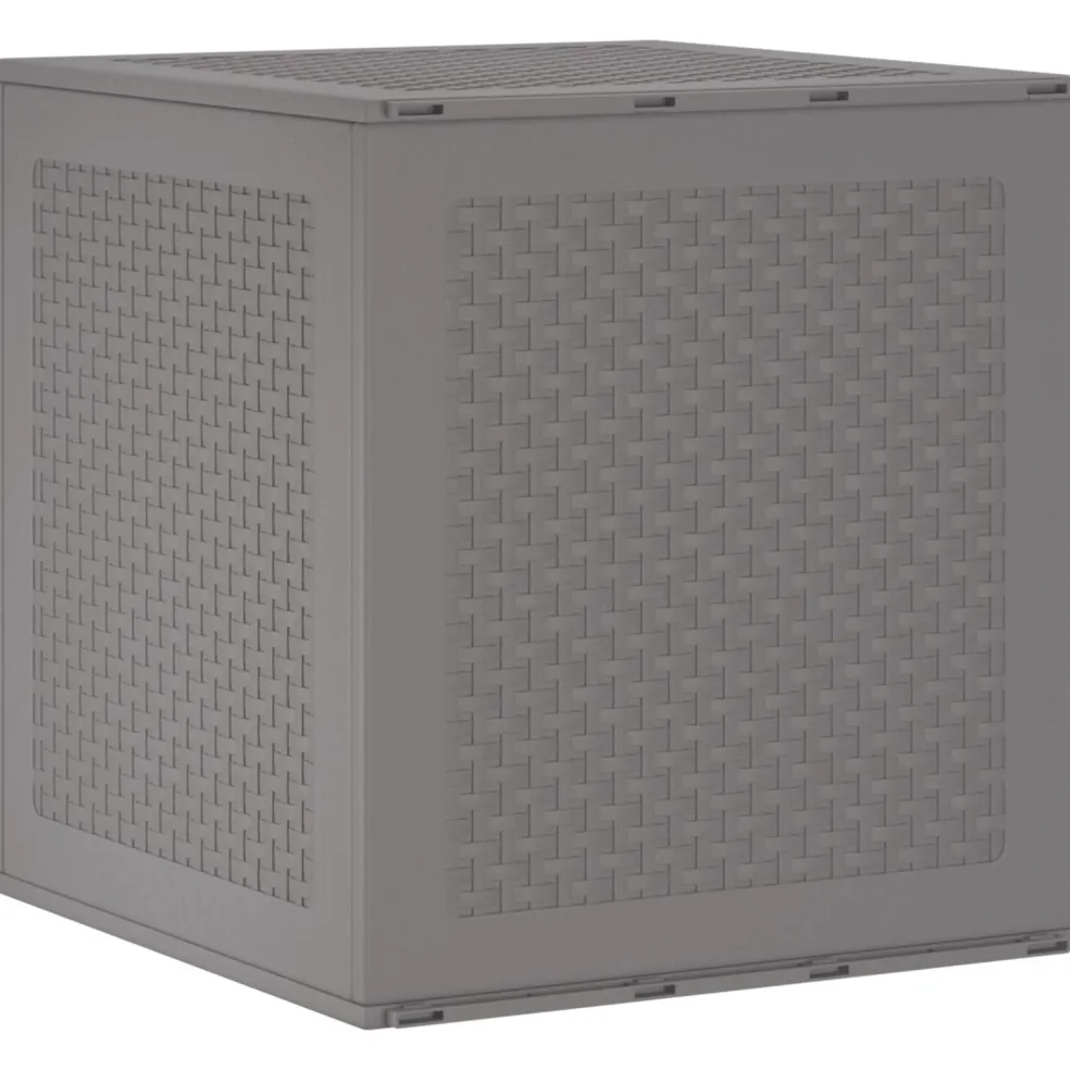 vidaXL Opbergbox met opslag Lichtgrijs 55 x 53 x 57 cm Polypropyleen