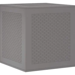 vidaXL Opbergbox met opslag Lichtgrijs 55 x 53 x 57 cm Polypropyleen