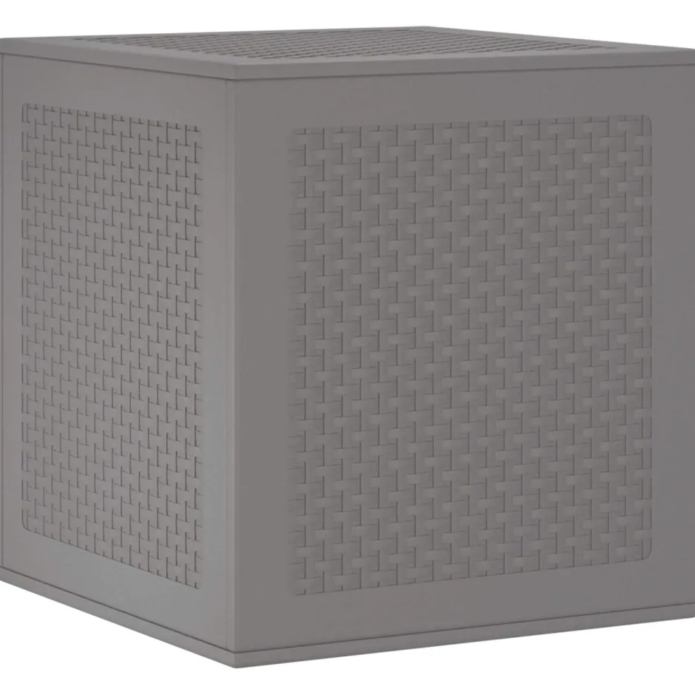 vidaXL Opbergbox met opslag Lichtgrijs 55 x 53 x 57 cm Polypropyleen