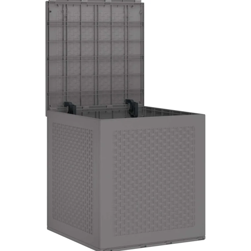 vidaXL Opbergbox met opslag Lichtgrijs 55 x 53 x 57 cm Polypropyleen