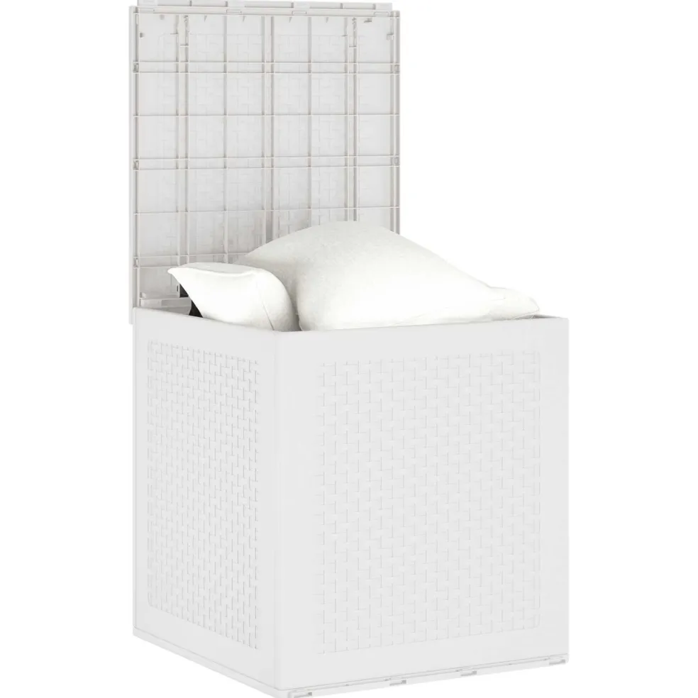 vidaXL Opbergbox met opslag Wit 55 x 53 x 57 cm Polypropyleen