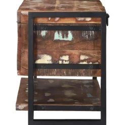 vidaXL Opbergbox Multikleur 80 x 35 x 45 cm Massief gerecycled hout